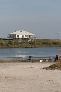 Beach houses come in various shapes and sizes.