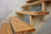 An example of wooden steps.