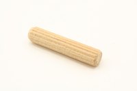 Compression creates friction between a wooden dowel and a drilled hole.
