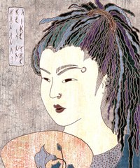 Signatures on Japanese prints can be difficult to locate.