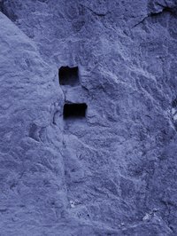 Bluestone can develop a white powder, called efflorescence, after water evaporates.
