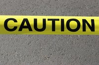 Paint caution tape with your own message.