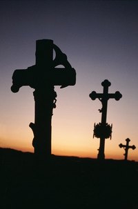 Crosses represent God's grace in taking our sin's punishment on Himself.