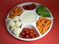 A basic party tray may hold a variety of pieces.