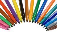 Felt is used in the tip of some colorful markers.