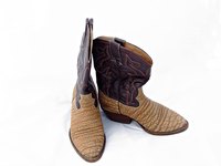 These are semi-round toe western boots.