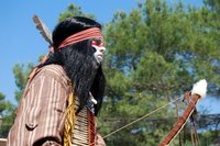 Recreate an Amerian Indian bow and arrow set.