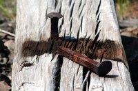 Old railroad spikes can be incorporated into a number of craft projects.