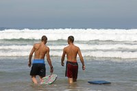 Replace your bathing suit's elastic waistband.