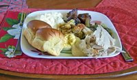An oval place mat fits nicely on round tables.