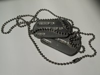 Children can use the dog tag design to make dog tag crafts.