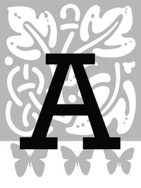 Typical thin block lettering style