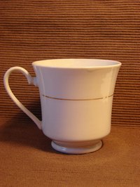 A simple, yet elegant porcelain tea cup.