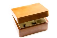 Wooden carrying cases protect and beautify.