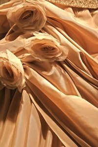 Printing an image onto organza fabric can create an artistic result.