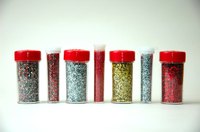 Add glitter to fabric paint for instant bling.