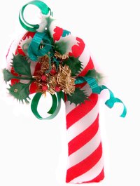 Candy-inspired decorations are a Christmas staple.