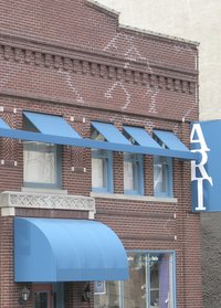 Awnings add beauty to a building.