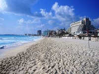 Cancun has many popular holiday resorts.