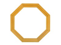 Make an octagon picture frame from pine wood.