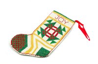 Finished needlepoint stocking