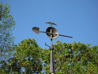 Homemade weather vanes can help you track wind direction.