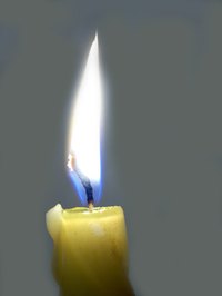 A simple taper candle can be turned into a timekeeping device.