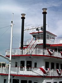 Many river cruises take place on old-fashion steamboats.