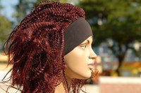 Make headbands from tights or socks for a fashionable look.