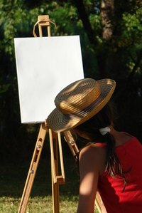 Plein air painters like Kinkade paint in the open air.