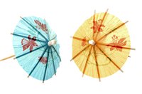 Paper umbrellas add an accent to a mixed drink.