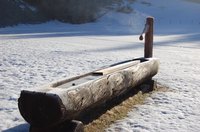An example of a rustic watering trough.