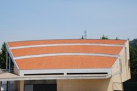 A flat roof has no wasted space as this peaked roof does.