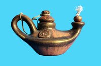 Genie lamps make great centerpieces for Arabian Nights parties.