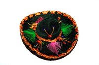 Make a colorful sombrero using newspaper.
