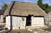 Traditional Mayan-style homes are still built and used today.