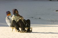 Kids and adults can enjoy a sledding party together.