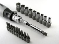 Multi purpose screwdrivers have interchangeable heads for tightening a variety of screws.
