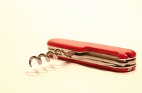 The cork screw is a standard tool in the Swiss Army knife.
