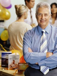 Simple decor like colorful balloons will make the retirement party tables stand out.
