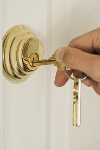 Some deadbolts open with a key while others use only a thumb-turn.