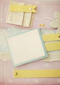 Cover and card stock provide sturdy texture to scrapbook pages.
