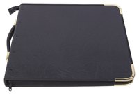You can add a zipper to a basic binder.