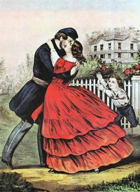 Full Civil War era skirts created the appearance of a small waist.