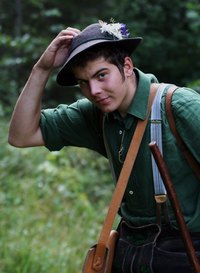 Tyrolean hats can be decorated with flowers too.