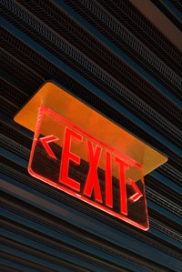 Modern Exit signs are often edge-lit signs.