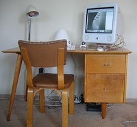 Transform an old desk using paint.
