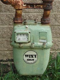A typical gas meter.