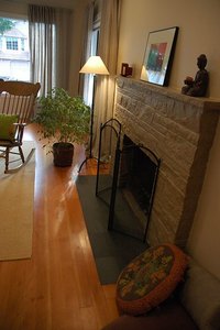 Traditional fireplace