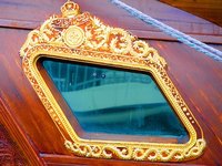 Gold leaf is often used to gild frames.